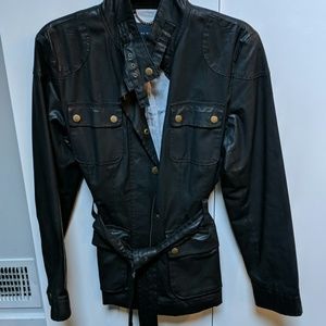 Waxed cotton look alike utility jacket